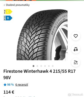 215/55 R17 98V XL zimné FIRESTONE - 9