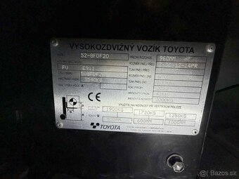 Vysokozdvižný vozík Toyota52-8FD jen 608mth Stav nového - 9