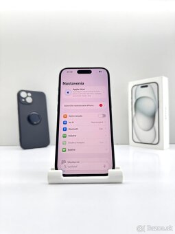 iPhone 15 128GB BLACK TOP STAV ORIGINÁL - 9