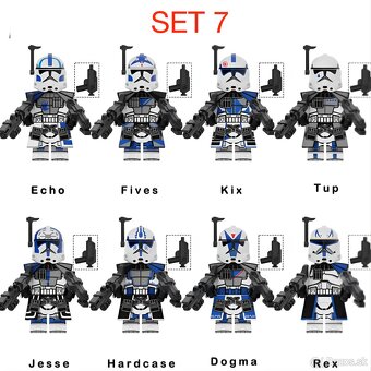 Rôzne figúrky Star Wars 2 (8ks) - typ lego - nové - 9