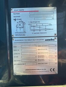 Nový vysokozdvižný elektrický vozík Lonking LG20BE - 9