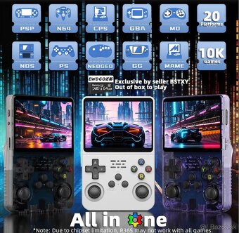 Predám novú purpurovú retro konzolu R36S-128GB. - 9