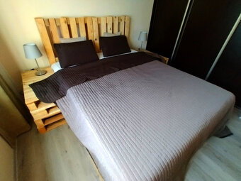 Ikea karit hnedy, bezovy velky prehoz a 2ks obliecka - 9