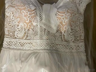 svadobné šaty v boho štýle veľ. XL - 9
