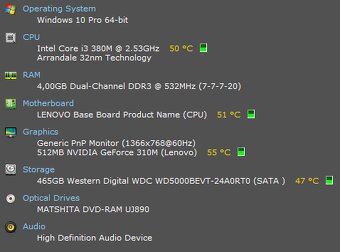 Lenovo G560 - i3 380M, 4GB DDR3, GeForce 310M, 500GB HDD - 9