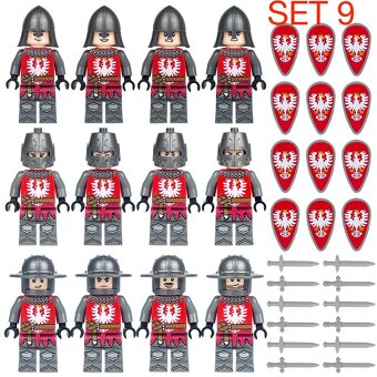 Figúrky Rytieri 4 - typ lego, nové, nehrané - 9