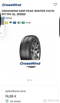 Zimné pneu 215/55 r17 - 9