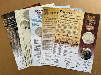 Predám pamätné listy k SK euro minciam - 9