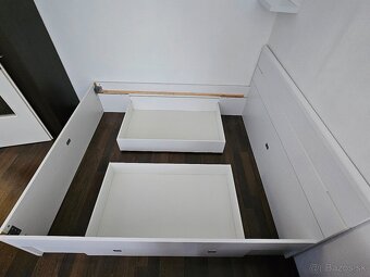 Posteľ MARS s LED osvetlením, 140×200cm, biela - 9