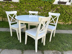 Rozkladací stôl a 7 stoličiek Ingolf z IKEA - 9