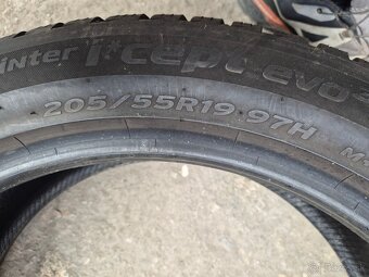 205/55 r19 zimné 4 ks HANKOOK dezén 7,2-6,8 mm - 9