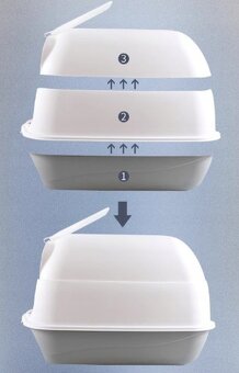 ✅ UZAVRETÁ/OTVORENÁ TOALETA PRE MAČKY S FILTROM A LOPATKOU ✅ - 9