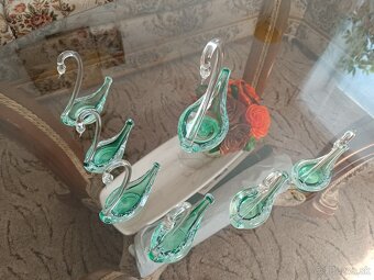 Sklo, váza, retro dekorácia - 9