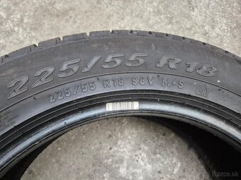 225/55 r18 celoročné 4 ks PIRELLI dezén 8,1 - 7,3 mm - 9