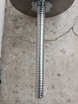 Pochromovaná EZ-činka a Rovná 180cm INSPORTLINE  30kg - NOVÁ - 9