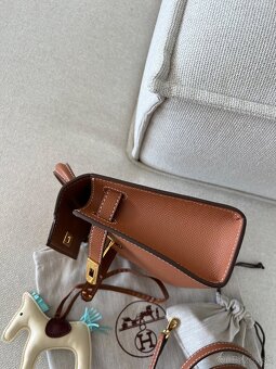 Hermes kelly mini kabelka hnedá - 9