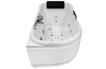M-SPA - 1683 Pravá kúpeľňová vaňa s hydromasážou 140 x 87 x - 9