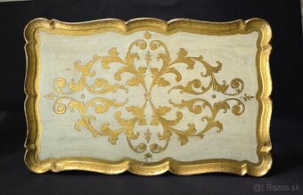 Súprava 3 florentských zlátených stolkôv – ručná práca, Tali - 9