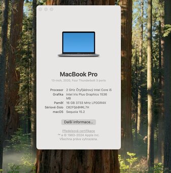 Macbook PRO 2020, 16GB. 500GB, poslední model - 9