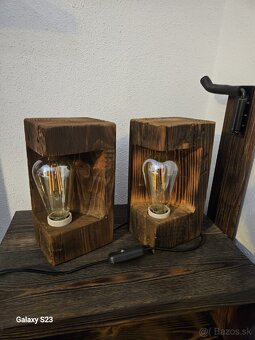 Lampa zo starých hranolov 2ks - 9