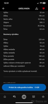 Rozkladací gauč pre 3 osoby Gralviken Ikea - 9