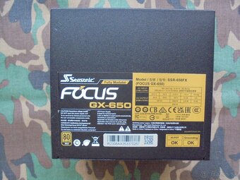 Zdroj Seasonic Focus GX 650 W Gold. - 9