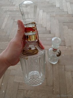 Sklenené fľaše, krištáľova karafa na whisky,starožitnosti, - 9