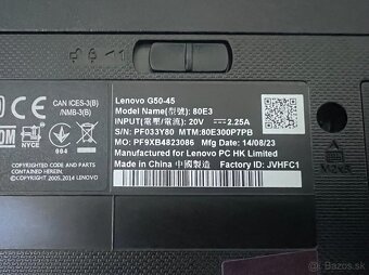 Lenovo G505 / AMD E1 / 8GB RAM / 128GB SSD / 15.6" - 9