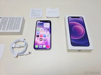APPLE 12 MINI 64GB,PURPLE,ZDRAVIE BATERKY 100% - 9
