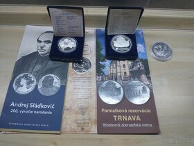 slovenské strieborné mince, pamätný list, leták - 9