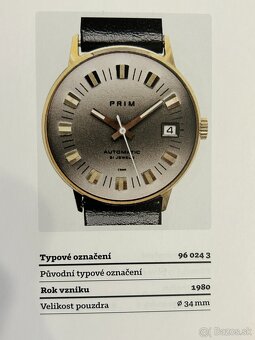 Československé Retro Vintage Mechanické hodinky PRIM Automat - 9