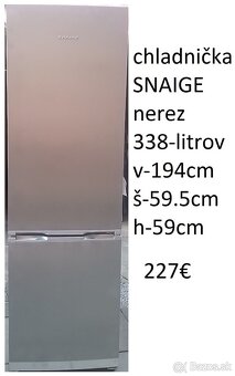 predám chladničku nerez aj bielu - 9
