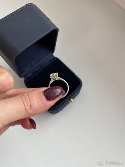 Predam diamantový prsteň 1,52ct, biele zlato - 9