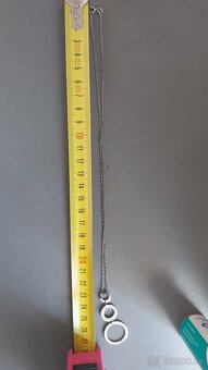 Strieborná retiazka 925 s príveskom a náušnicami - 9