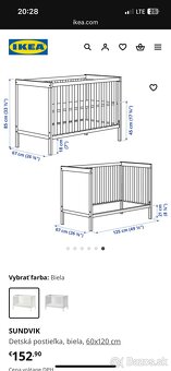 Detska postielka IKEA SUNDVIK s matracom - 9