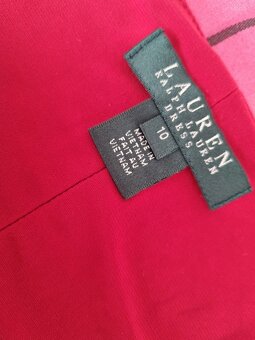 červené elastické šaty Ralph Lauren veľ. 38 - 9