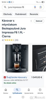 Jura IMPRESSA F8 automatický kávovar - 9