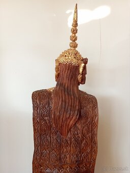✨Veľkolepá vyrezávaná socha Buddhu s podstavcom 125 cm - 9