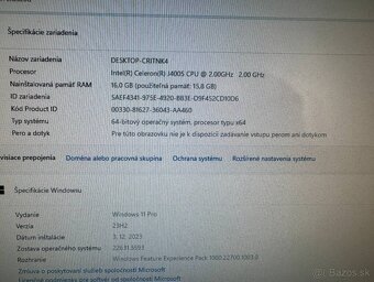 Počítač Acer.Intel Celeron J4005 2x2,00GHz.16gb ram.512SSD - 9