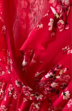 H&M Červené zavinovacie šaty s kvetinovým vzorom veľkosť 34 - 9