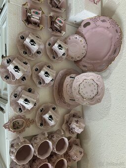 Ružový porcelán Thun Rosa šálky poháre čajník - 9