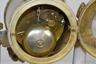 Starožitné sloupové hodiny France se svícny 1870 - 9