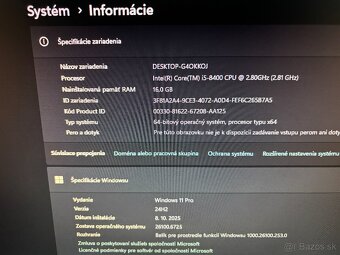 Herný PC (I5 8400,GTX 1070 8GB,16GB DDR4,SSD+HDD,W11) - 9