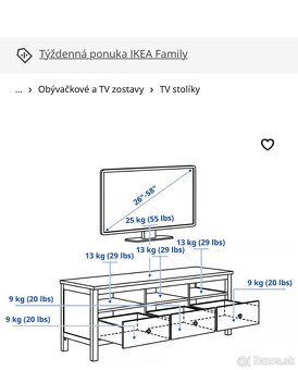 HEMNES skrinka pod TV 3 ks - 9