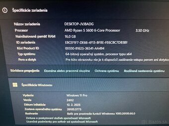 Herný PC - RYZEN 5 5600,RTX 2070S 8GB,16GB DDR4,SSD 512G,W11 - 9