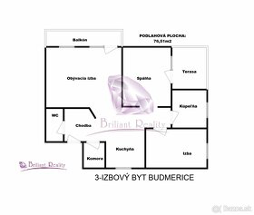 Priestranný trojizbový byt v krásnom prostredí Budmeríc - 9