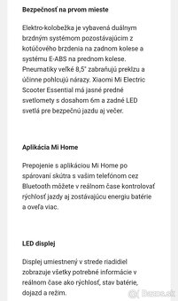 Elektrická kolobezka XIAOMI Mi Electric Scooter Essential EU - 9