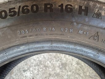 205/60 r16 zimné 4 ks CONTINENTAL dezén 7,3 - 6,7 mm DOT2021 - 9
