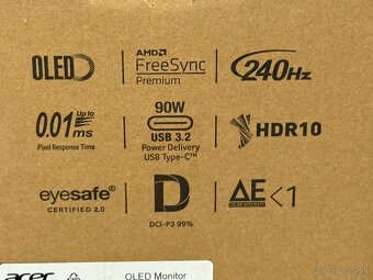 OLED monitor Predator 27", 2K, 240Hz - 9