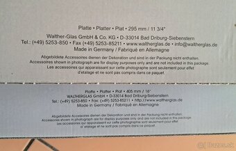Sada sklenených servírovacích mís Palm Leaf od Walter Glas - 9